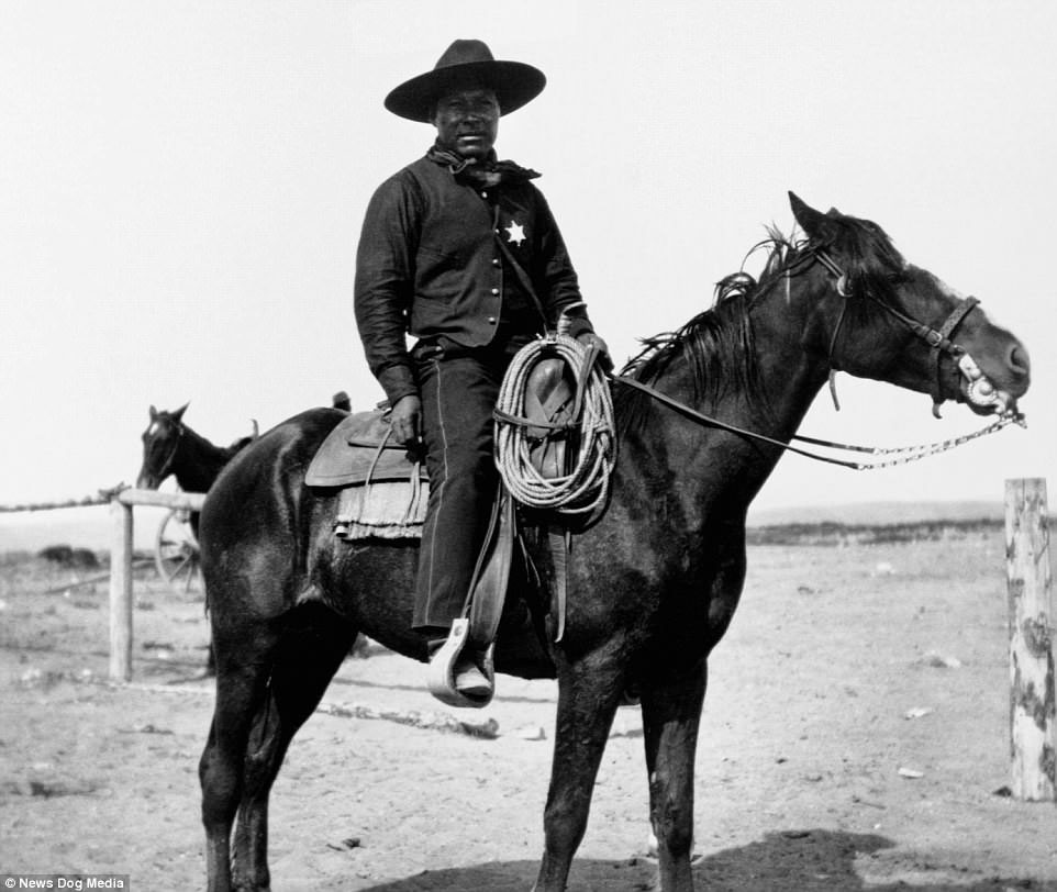 African American Cowboy on a horse