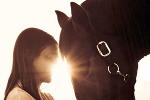 horse and woman