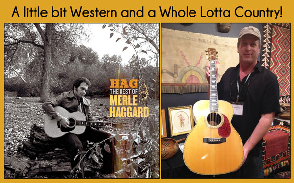 Jeff Boracek with Merle Haggard's guitar