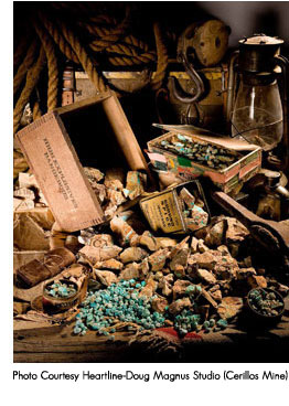 Turquoise mined