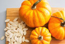Warm Pumpkin Salad with Polenta and Candied Pumpkin Seeds