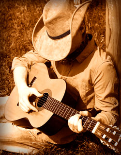 musician playing the guitar