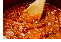 Stirring the beans
