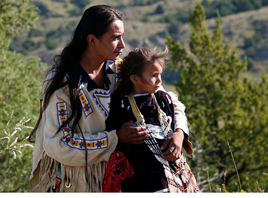 American Indian Father and Son