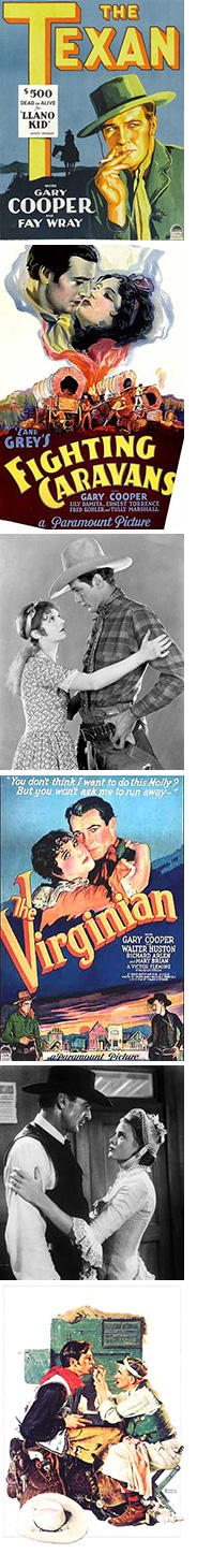 Collage of Gary Cooper Posters and Photos