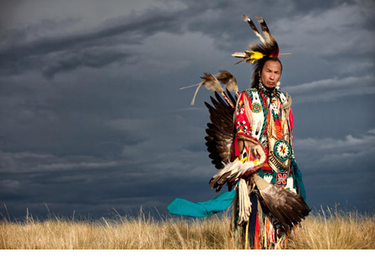 Native American on a vast plain