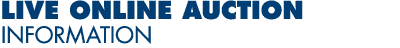 Live Online Auction Information