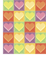 Collage of heart illustrations