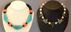 two of Estee's necklace creations